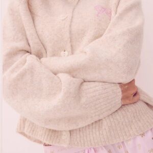Love Shack fancy x pink cardigan